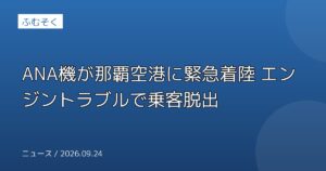 ANA機が那覇空港に緊急着陸 エンジントラブルで乗客脱出